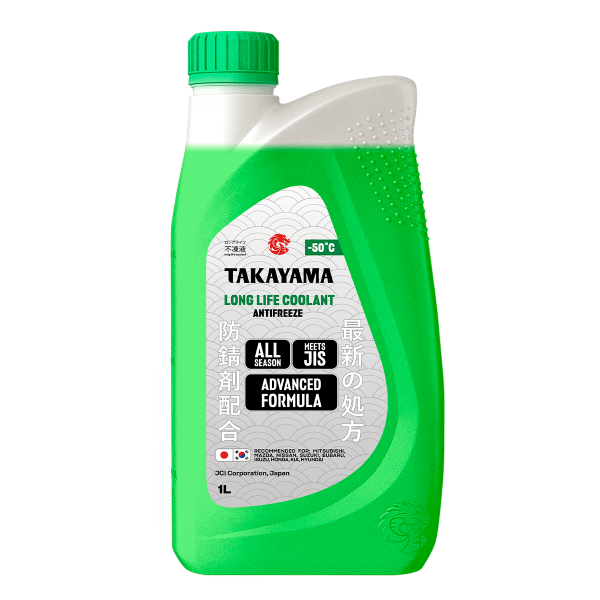 Жидкость охлаждающая низкозамерзающая Takayama Antifreeze Long Life Coolant green -50 1л