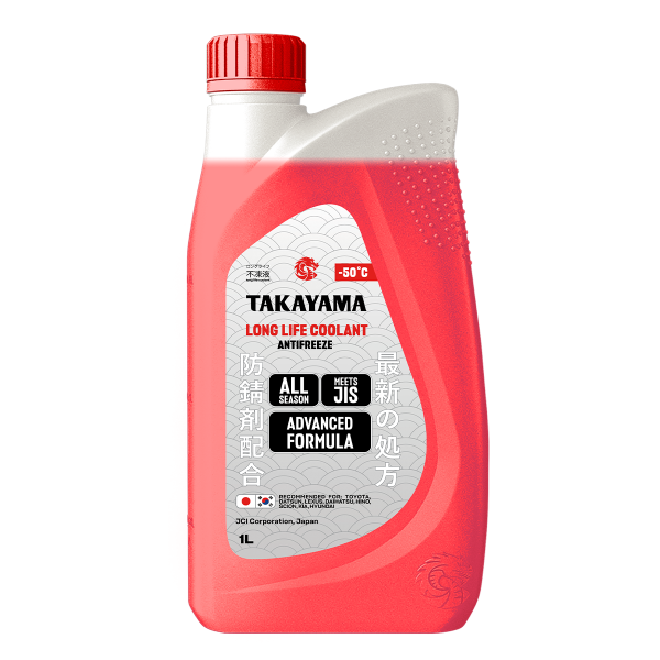 Жидкость охлаждающая низкозамерзающая Takayama Antifreeze Long Life Coolant red -50 1л