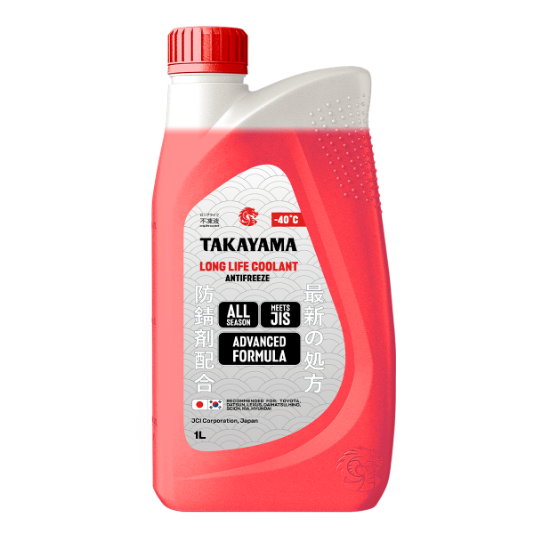 Жидкость охлаждающая низкозамерзающая Takayama Antifreeze Long Life Coolant red -40 1л