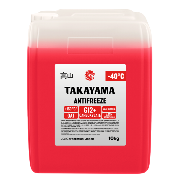 Жидкость охлаждающая низкозамерзающая Takayama Antifreeze G12+ red -40 10кг