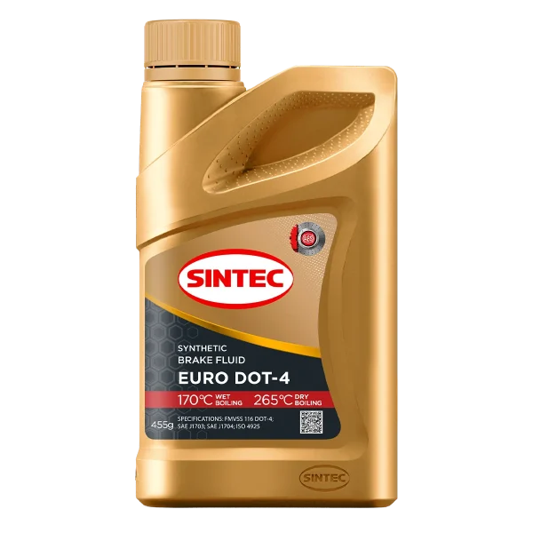 Жидкость тормозная Sintec Euro DOT-4 455 г/0,478 л.