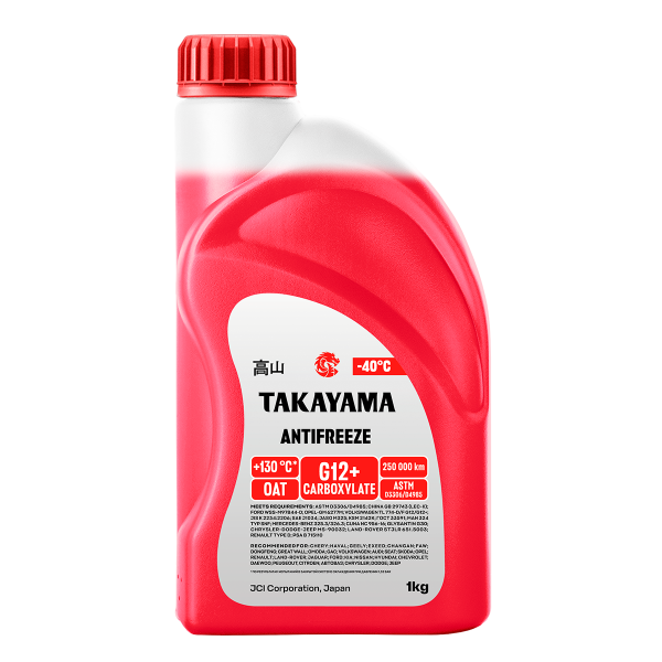 Жидкость охлаждающая низкозамерзающая Takayama Antifreeze G12+ red -40 1кг