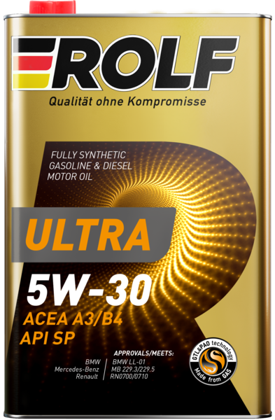 Масло моторное синтетическое Rolf Ultra SAE 5W-30 ACEA A3/B4 API SP 1л (металл)