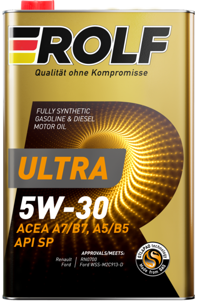 Масло моторное синтетическое Rolf Ultra SAE 5W-30 ACEA A5/B5 API SP 1л (металл)