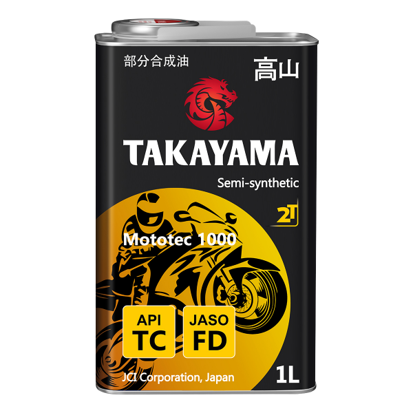 Масло моторное для двухтактных двигателей Takayama Mototec 1000 2T API TC JASO FD 1л (металл)
