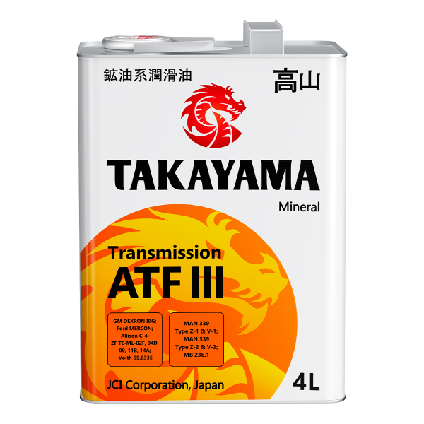 Жидкость для автоматических трансмиссий Takayama Transmission ATF III 4л (металл)