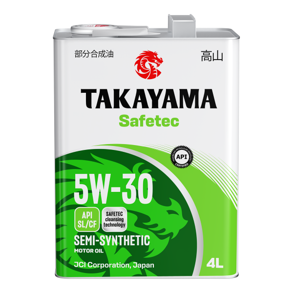 Масло моторное полусинтетическое Takayama Safetec SAE 5W-30 API SL/CF 4л (металл)