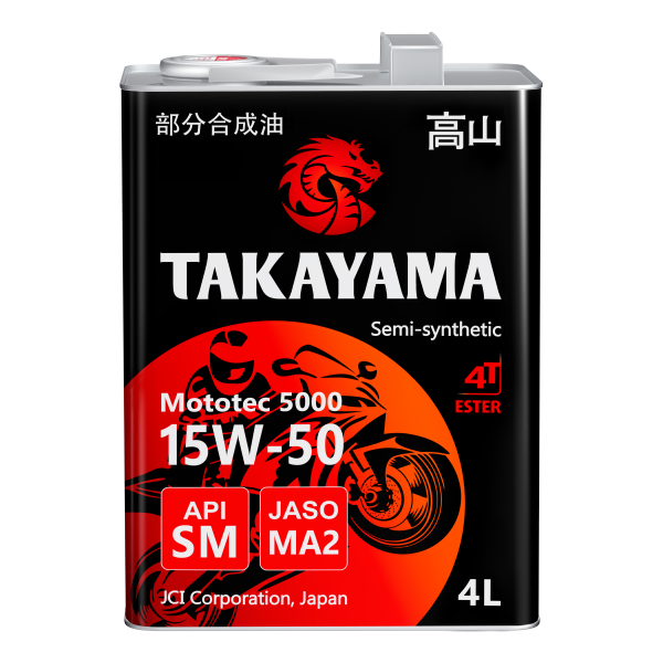 Takayama Mototec 5000 4T 15W-50 SM MA2 4л (металл)