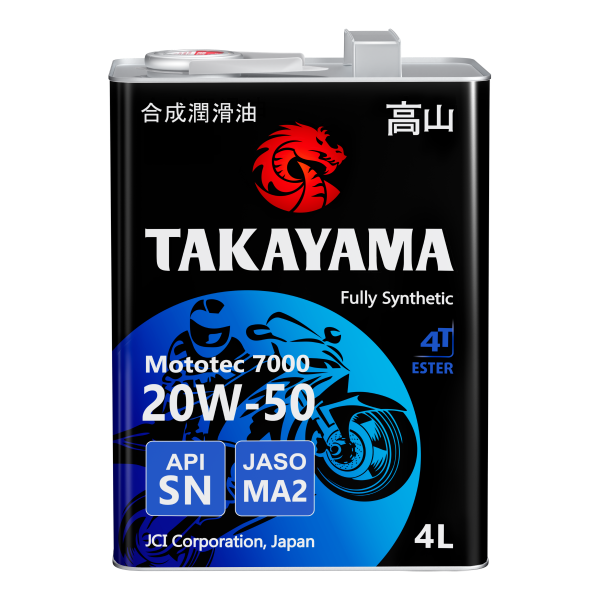 Takayama Mototec 7000 4T 20W-50 SN MA2 4л (металл)