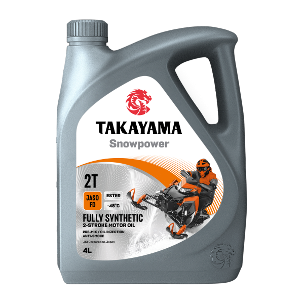 Масло моторное для двухтактных двигателей Takayama Snowpower 2T API TC JASO FD 4л