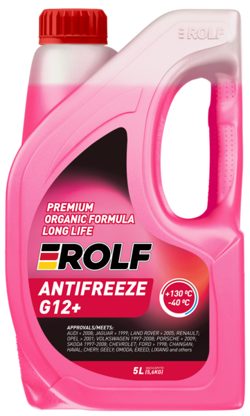 Жидкость охлаждающая низкозамерзающая Rolf Antifreeze G12+ red -40 5л