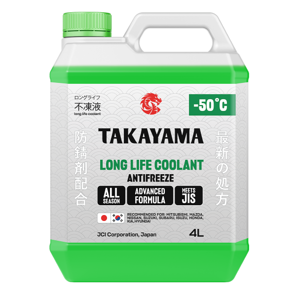 Жидкость охлаждающая низкозамерзающая Takayama Antifreeze Long Life Coolant green -50 4л