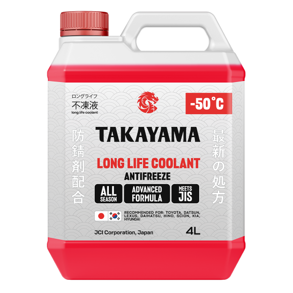 Жидкость охлаждающая низкозамерзающая Takayama Antifreeze Long Life Coolant red -50 4л