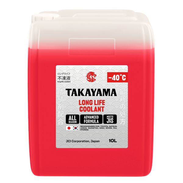 Жидкость охлаждающая низкозамерзающая Takayama Antifreeze Long Life Coolant red -40 10л