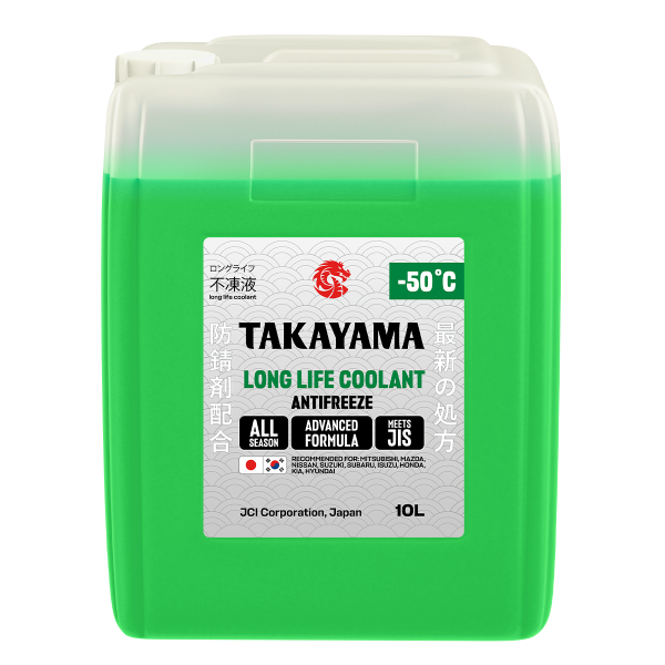 Жидкость охлаждающая низкозамерзающая Takayama Antifreeze Long Life Coolant green -50 10л