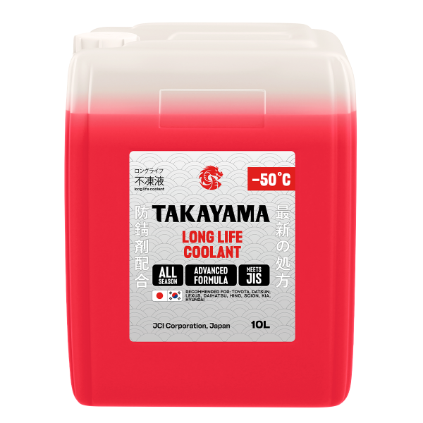 Жидкость охлаждающая низкозамерзающая Takayama Antifreeze Long Life Coolant red -50 10л
