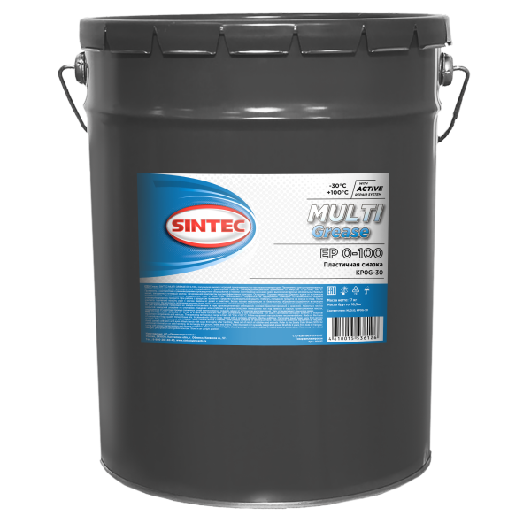 Смазка Sintec Multi Grease EP 0-100 17кг (металл)