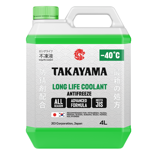 Жидкость охлаждающая низкозамерзающая Takayama Antifreeze Long Life Coolant green -40 4л