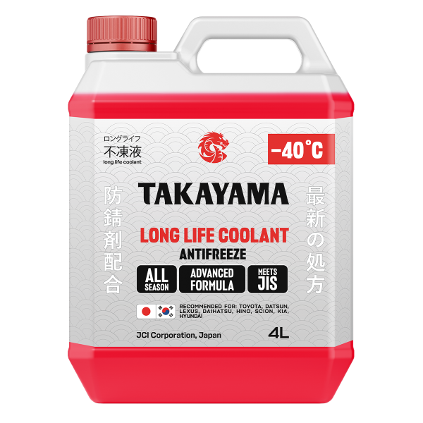 Жидкость охлаждающая низкозамерзающая Takayama Antifreeze Long Life Coolant red -40 4л