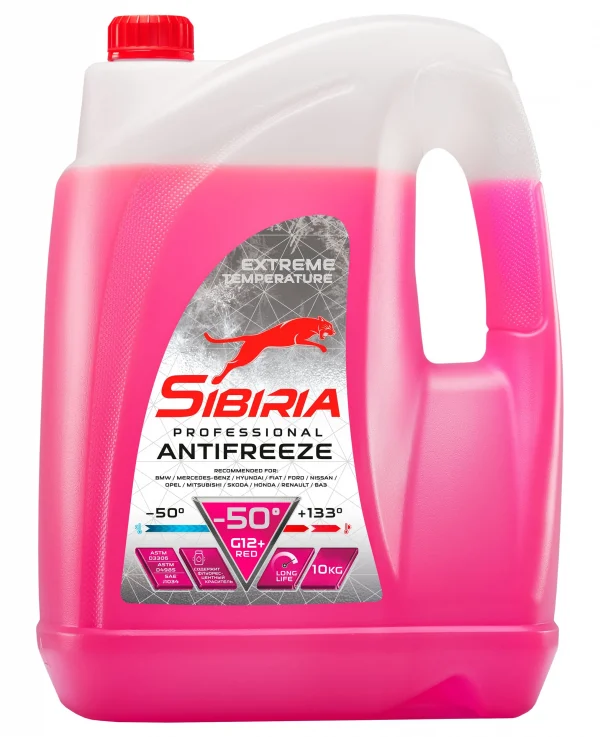 Жидкость охлаждающая низкозамерзающая Sibiria Antifreeze G12+ red -40 1кг