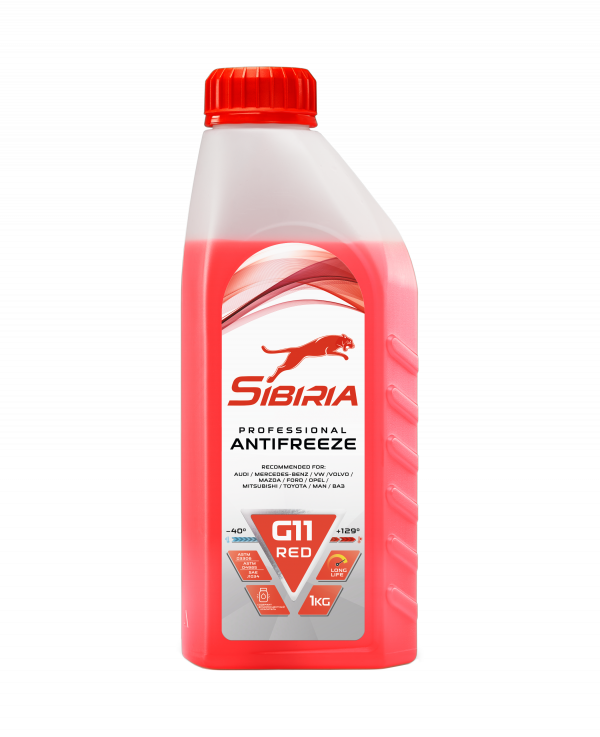 Жидкость охлаждающая низкозамерзающая Sibiria Antifreeze G11 red -40 1кг