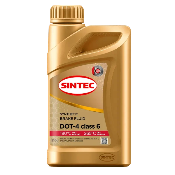 Жидкость тормозная Sintec DOT-4 CLASS 6 910г