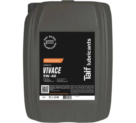TAIF VIVACE 5W-40 20L SN, A3/B4
