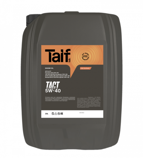 TAIF TACT 5W-40 20L SL/CF, A3/B4