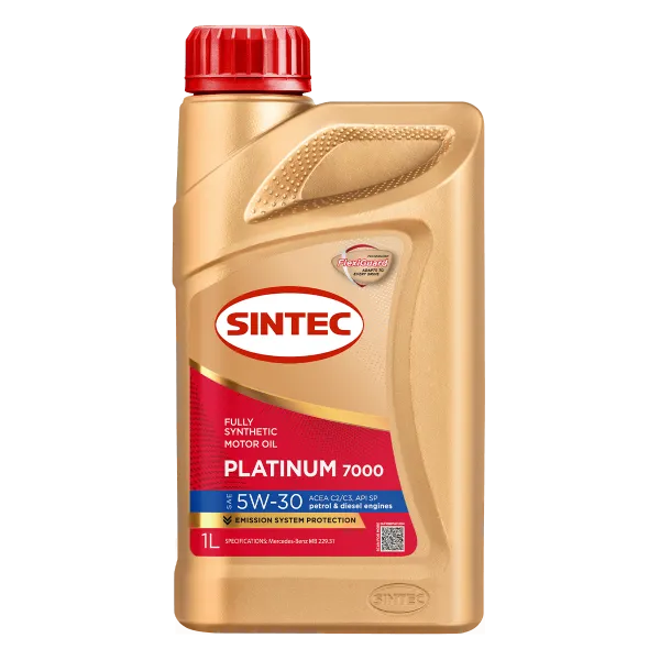 Масло моторное синтетическое Sintec Platinum 7000 SAE 5W-30 ACEA C3 API SP 1л