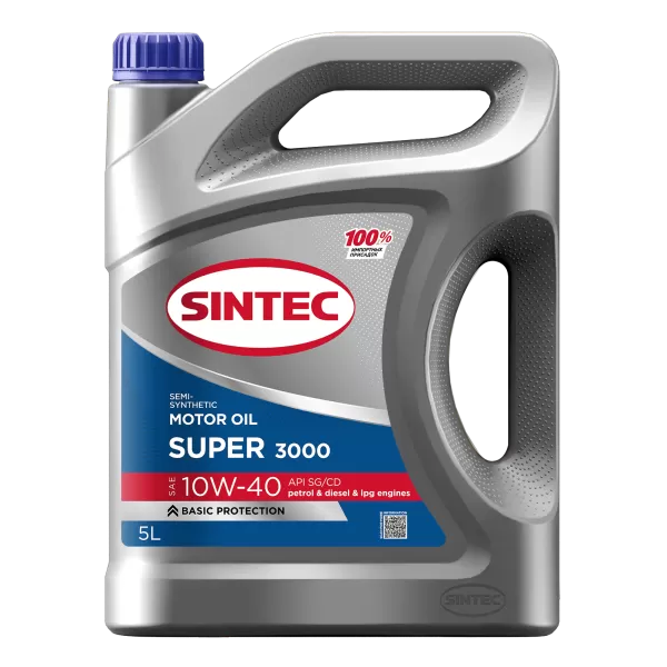 Масло моторное полусинтетическое Sintec Super 3000 SAE 10W-40 API SG/CD 5л