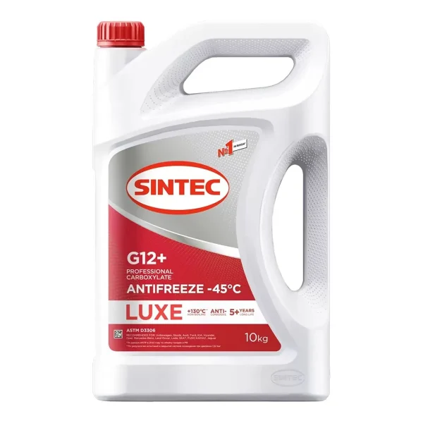 Жидкость охлаждающая низкозамерзающая Sintec Antifreeze Luxe G12+ red -40 10кг