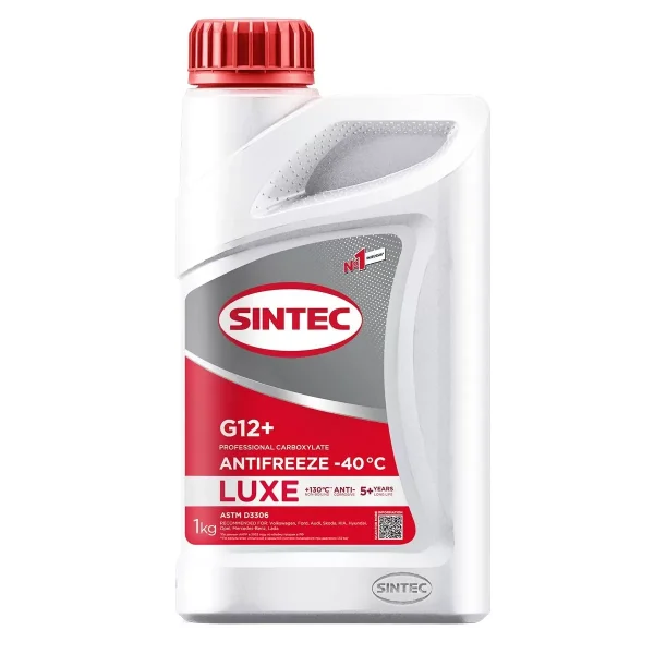 Жидкость охлаждающая низкозамерзающая Sintec Antifreeze Luxe G12+ red -40 1кг