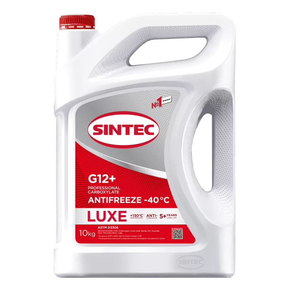 Жидкость охлаждающая низкозамерзающая Sintec Antifreeze Luxe G12+ red -45 10кг