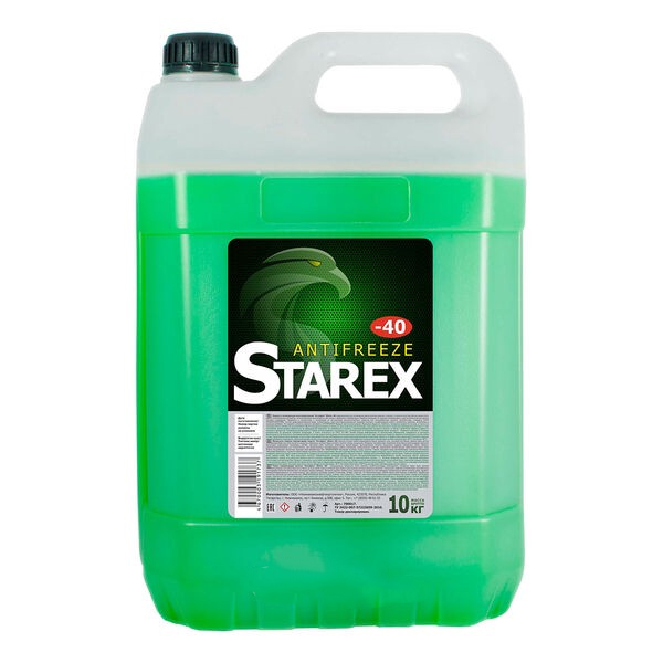 Жидкость охлаждающая низкозамерзающая Starex Antifreeze green -40 10кг