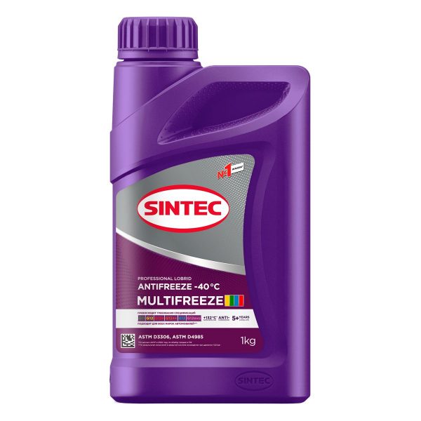 Жидкость охлаждающая низкозамерзающая Sintec Antifreeze Multifreeze violet -40 1кг